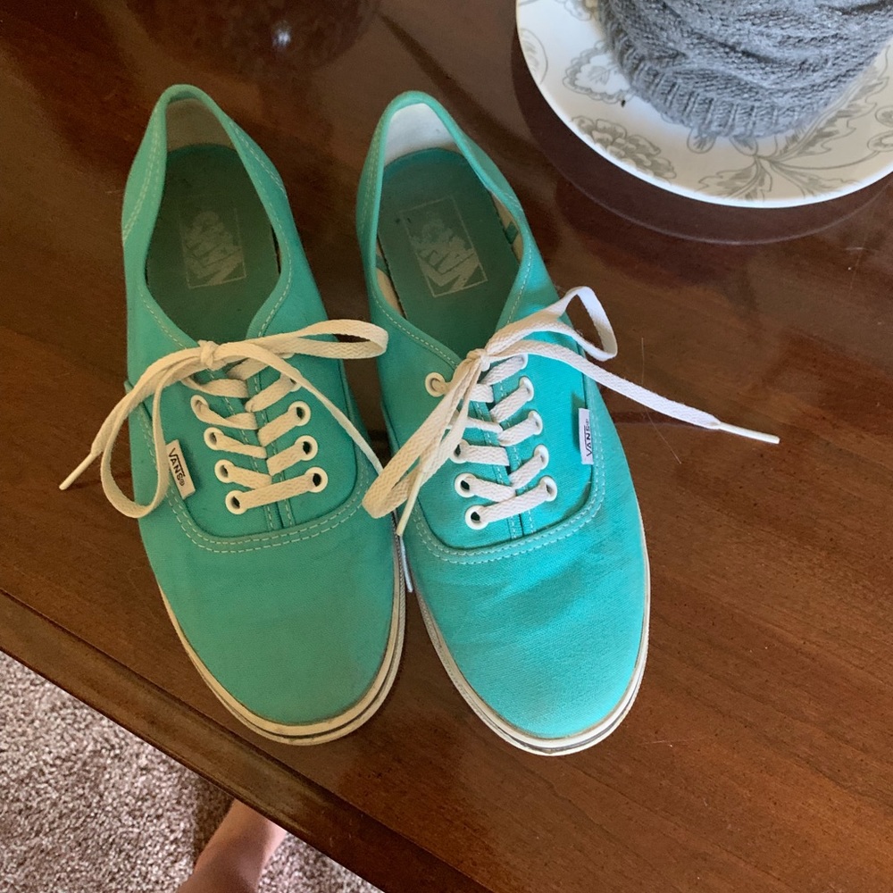 Turquoise Vans size 8